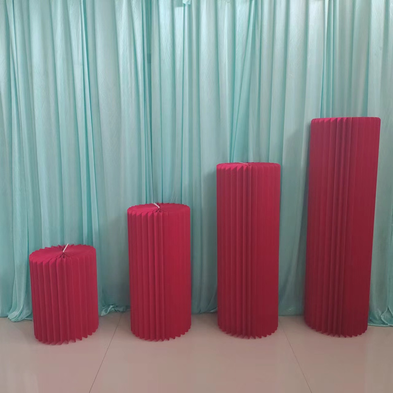 婚庆道具彩色折叠罗马柱橱窗气球派对中I岛桌甜品台商品陈列展示