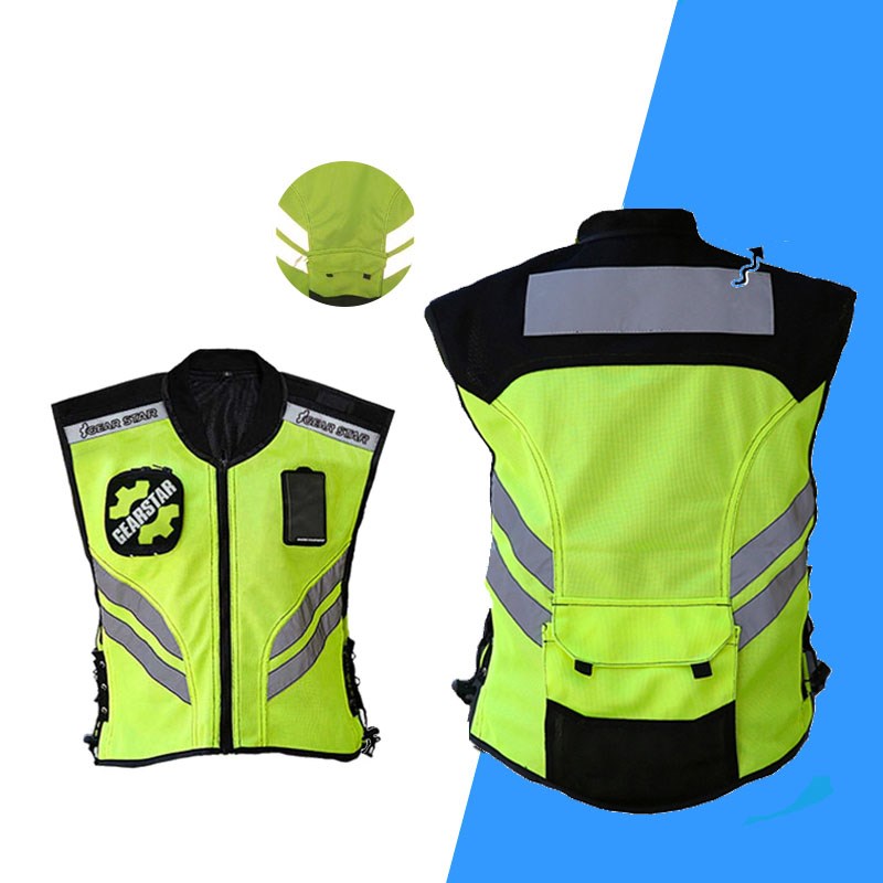 摩托车骑行装备反光背心摩托w车反光骑行马甲车队订制骑行马甲印