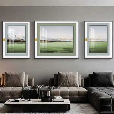现代简约客厅装饰画抽象艺术风景挂画沙发背景墙壁画奶油风高档画
