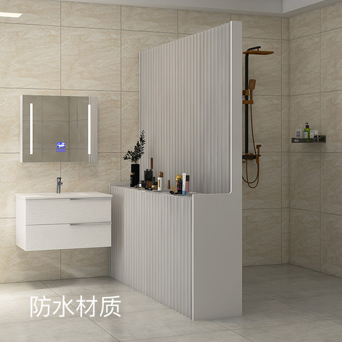 创意纸屏风隔断入户玄关柜防水隔断墙G板栅栏折叠客厅玄关餐厅分