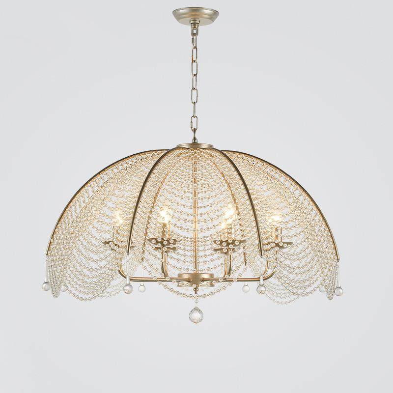 客厅水晶吊灯餐厅卧室灯具复古银法式创意艺术雨伞灯美式乡村吊灯,特色手工艺,其他特色工艺品,淘宝优惠券,粉丝福利购,淘宝优惠卷
