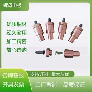 螺母电极M4M5M6M8M10M12铬锆铜焊头电极座KCF定位销