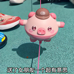 网红独轮电动平衡猪儿童特技猪黑科技悬空不倒翁独轮车走钢丝玩具
