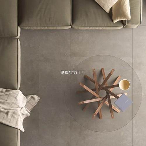 现代轻奢极简客厅商用圆桌黑胡桃木茶几钢化玻璃家用