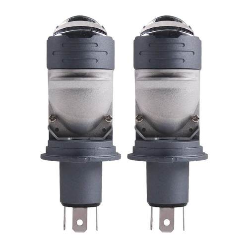 三为车灯新款SANVIH4迷你LED小透镜35瓦52瓦高亮矩阵H4车灯透镜