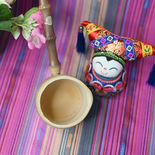 广西壮族风情壮乡宴 竹子酒勺 天然竹杯民族餐厅特色竹酒舀酒提子