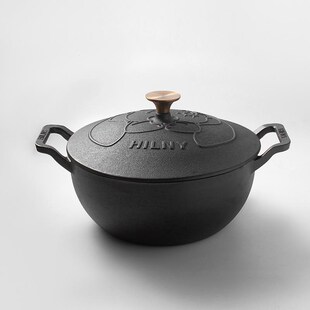 21/25厘米飞象锅铁盖子无涂层K铸铁锅炖锅蒸米饭锅A