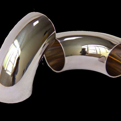 304不锈钢焊接弯头德标卫生级90度弯头直角弯管镜面127 85 70 28