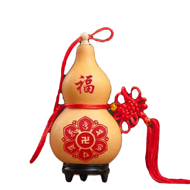 福字六字真言八卦大小胡开口天然真木葫芦挂件门口摆件化解门对门