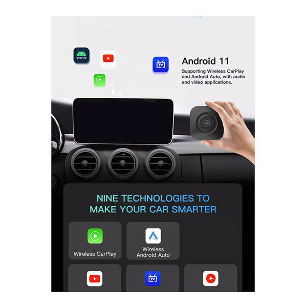 跨境新品 有线转无线carplay适配器carplay 无线车载视频转换器