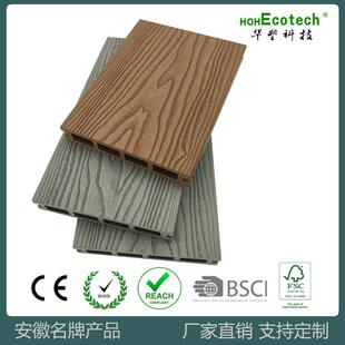 木塑WPC地板一代方孔146*25深压纹环保塑木材料室外装修板防腐木