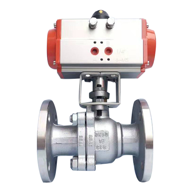 Q641F-16gP/C气动法兰球阀切断阀 开关阀DN25 32 40 50 65 80 100