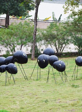 卡通玻璃钢蚂蚁雕塑户外园林装饰别墅花园庭院幼儿园仿真动物摆件