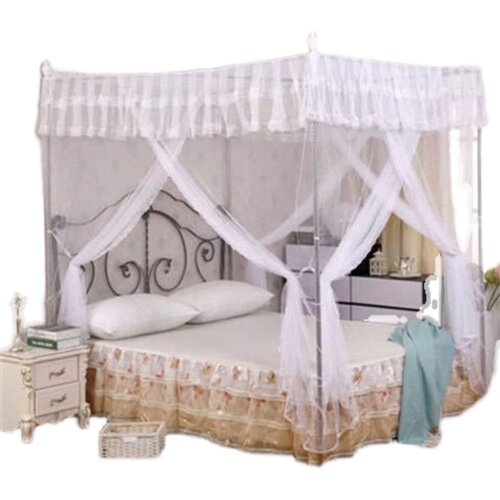 蚊帐架子支架家用夏季固定加粗落地不锈钢加厚杆子一套配件