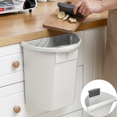 厨房垃圾桶挂式 扁厨余专用无盖客厅卫生间 家用创意橱柜门悬挂壁式