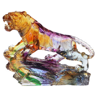 中式琉璃老虎摆件生肖虎客厅家居摆设中国风送国外V客户礼品出国