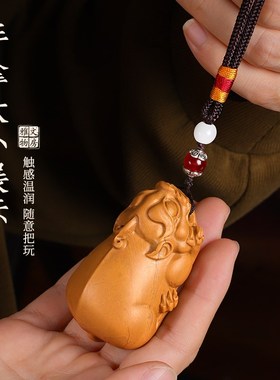 招财貔貅寿山石手把件创意桌面装饰客厅玄L关摆件送男女友把玩礼