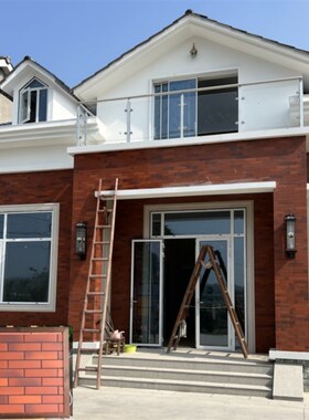 红色通体窑变砖60X240自建房别墅外墙瓷砖渐变色仿古文化石小红砖