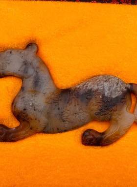 岫玉仿古做旧阳陵虎符古代兵符信物古董古玩微雕古玉收藏摆件