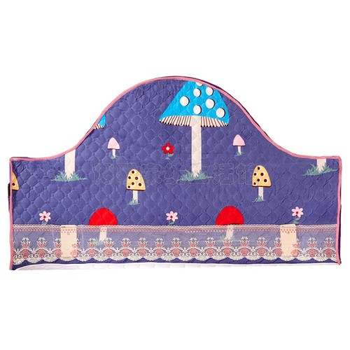 水晶绒夹棉加厚欧式弧形软包半圆床头套床头罩实木老式床头防尘罩