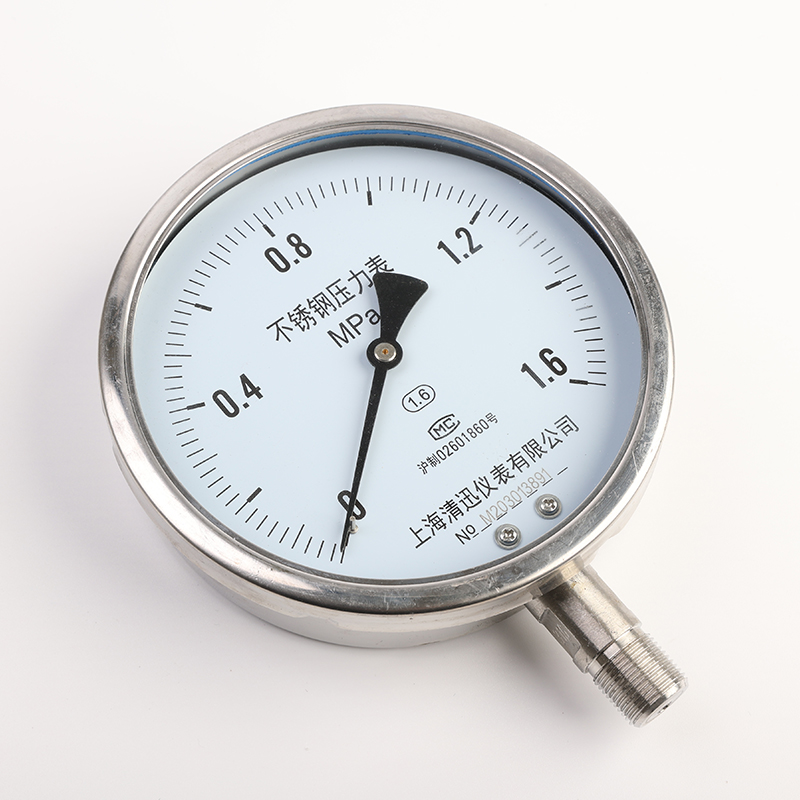 Y150BF不e锈钢压力表0~1.6/2.5Mpa耐高温耐腐蚀304/316L径向150mm