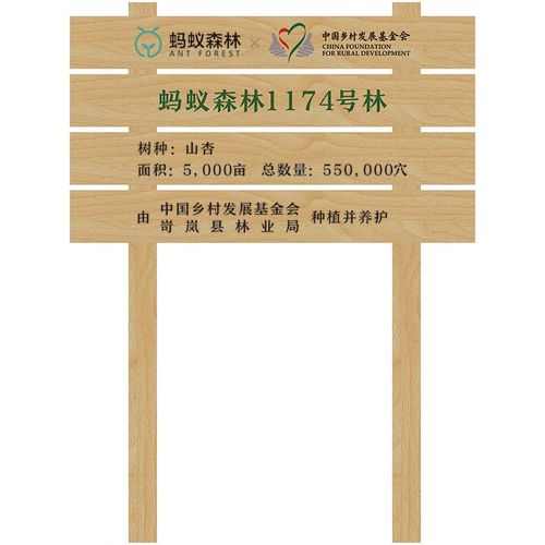 定制蚂蚁森林林号防腐木宣传栏指引牌露营地导向牌标识花草警示牌