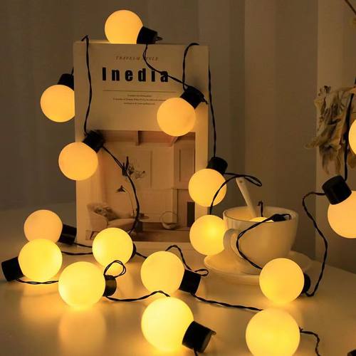 5CM大圆球庭院灯户外露营氛围灯串防水led圆球彩灯天幕帐篷装饰灯