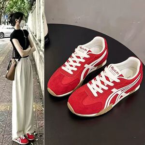 爆款德训鞋女2026夏季新款百搭休闲运动鞋超火复古透气网面阿甘鞋