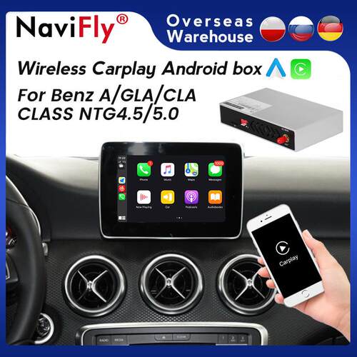 适用奔驰A/GLA/CLA级原车屏升级即插即用无线CarPlay安卓Auto盒