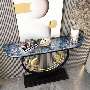 新中式玄关桌案几客厅靠墙玄关柜正对门玄关台轻奢入户端景台岩板