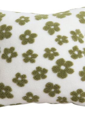 北垫海藻小色花朵抱枕套客厅沙发绿花方枕腰枕飘窗床上靠枕靠欧套