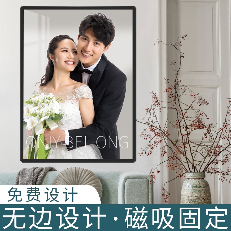 电梯广告框磁吸海报框p铝合金展板框架A3亚克力宣传画框A4相框挂