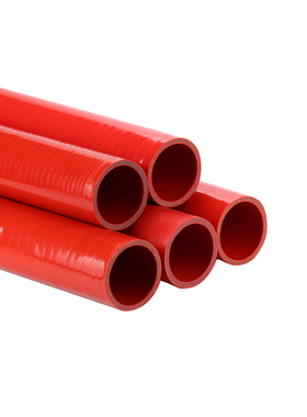 硅胶管红色夹布夹线汽车增压器耐高温高压大口径加厚水管橡胶软管