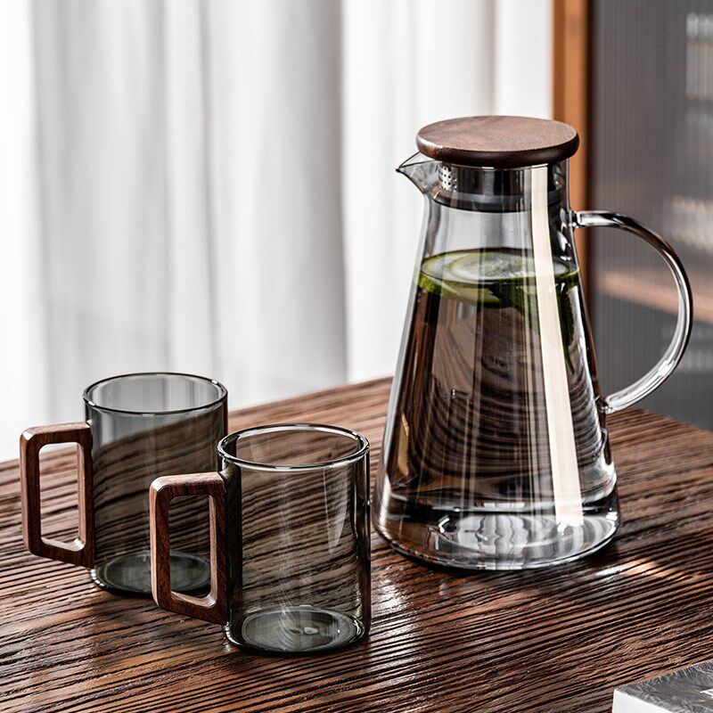 冷水壶玻璃耐高温家用高硼硅大容量加厚储水晾凉白开水杯泡茶扎壶