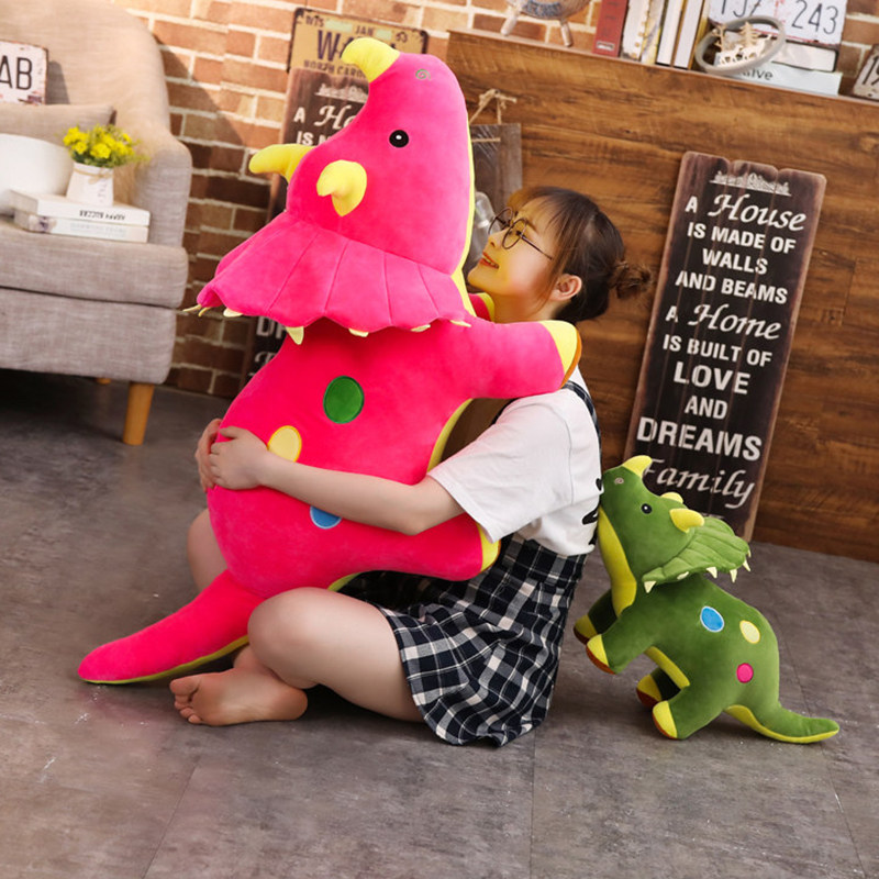 恐龙毛绒玩具可爱布娃娃床上睡觉抱枕男孩玩偶礼物大号三角龙公仔
