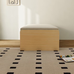 实木床可伸缩双人床现代简约卧室出租房小户型折叠沙发床单人床架