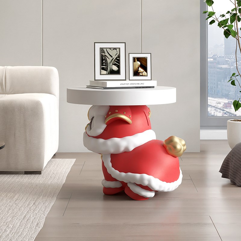 国潮醒狮客厅落地摆件大容量存钱罐电视柜托盘沙发旁茶几乔迁礼物