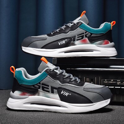 男士轻便钢头劳保鞋带钢板防臭夏C季透气防砸防刺舒适休闲软底工