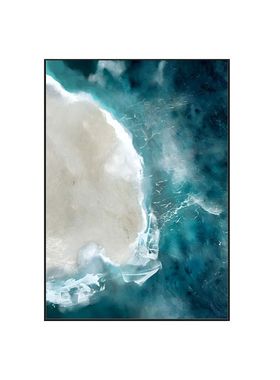 海景装饰画落地大画蓝色海浪w办公室挂画大气沙发背景墙壁画楼梯