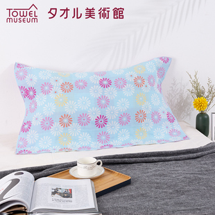 夕才儿美术馆一广毛巾 梦语之爱枕巾 家用纯棉三层纱布款 一枚装