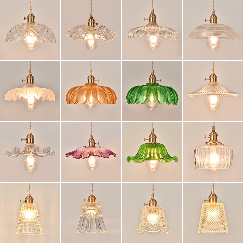 复古日式北欧简约床头过道怀旧创意玻璃灯酒吧咖啡厅民Z宿餐厅吊