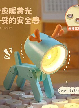 创意迷你小台灯床头床上用电池宿舍灯可爱卧室睡眠护眼网红小夜灯