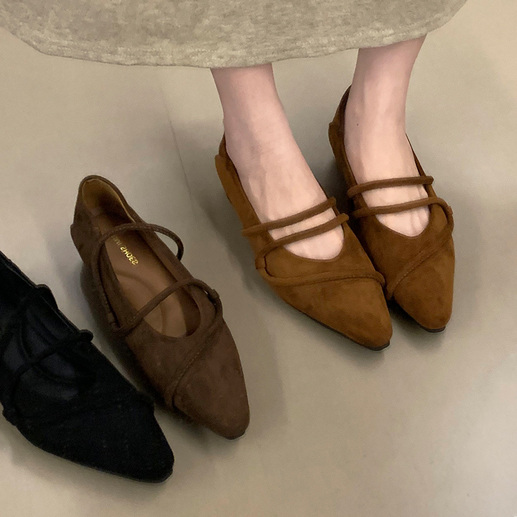 法式内增高尖头百搭单鞋女鞋子2025新款春秋季配裙子晚晚玛丽珍鞋