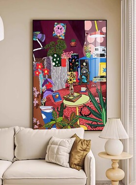 马蒂斯抽象派挂画客厅大幅落地装饰画高级感小众艺术沙发背景油画