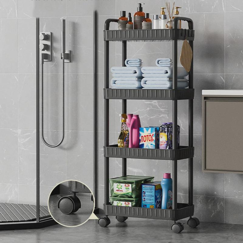 小推车置物架落地厨房浴r室收纳架卫生间移动多层卧室储物收纳架