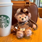 甜脸雪莉玫毛绒公仔玩偶钥匙扣挂件女礼品可爱手工熊包包装 饰挂件