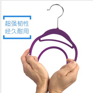 42CM38CM日式植绒成人衣架防滑整理师家用衣柜绒面衣架衣撑