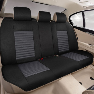 亚麻棉布汽车坐垫小蛮腰单片座椅垫子冬季车内半包围座垫四季通用