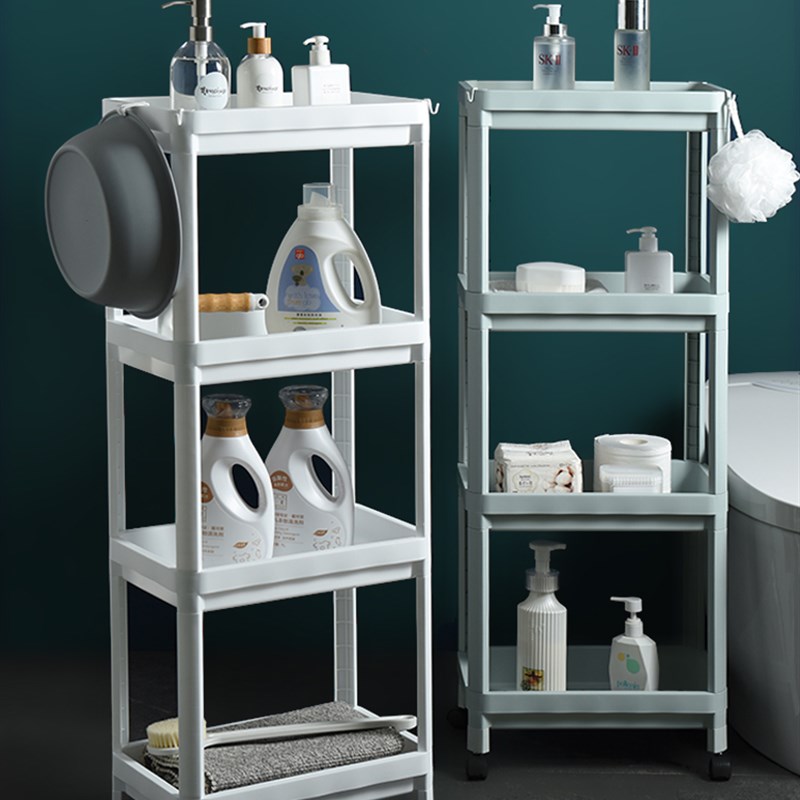 浴室厨房洗手间置物架多层收纳架厕所卫生间神器落地式塑料储物架