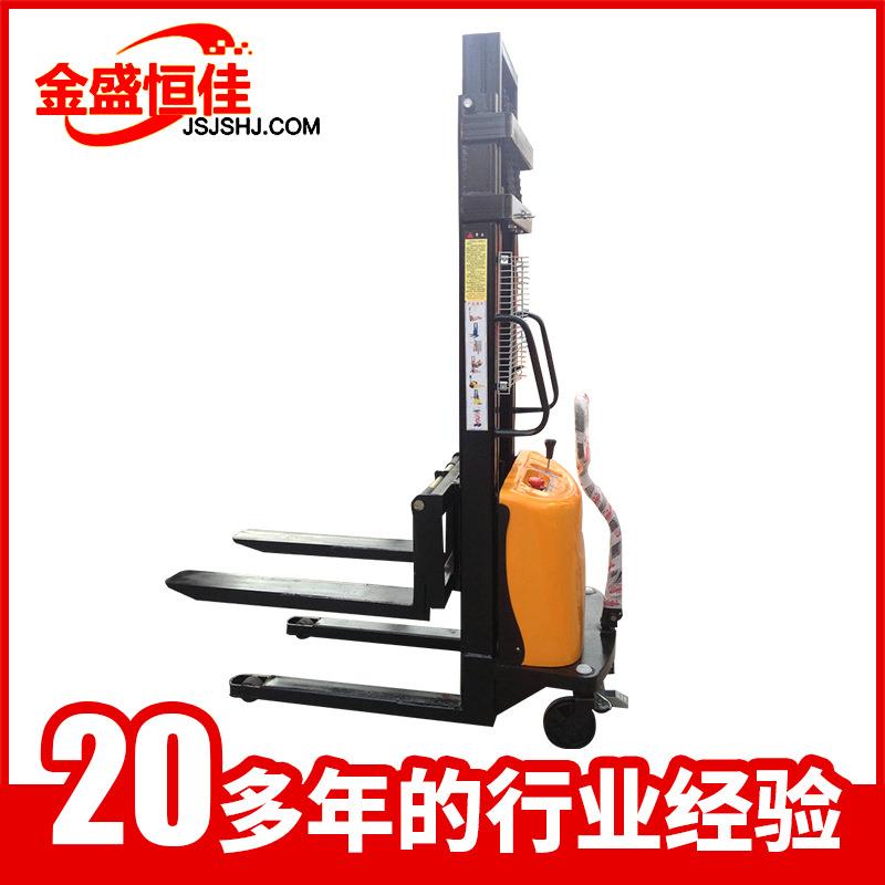 厂家供应江苏半电动液压升高车CTD-10新款手推伸缩臂堆高叉车